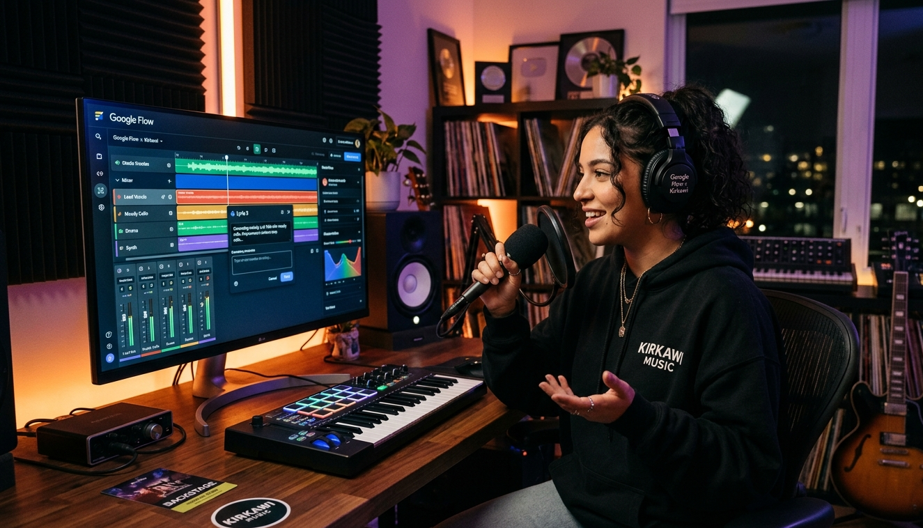 El estudio musical de tus sueños, estés donde estés: Kirkawi Music te regala el acceso a Google Flow IA